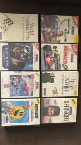 8 Sega master system games
