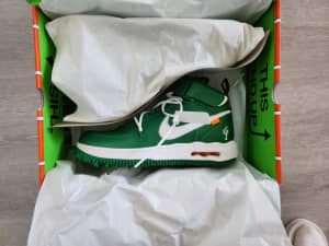 Nike Off White Air Force 1 Mid Pine Green US11 M