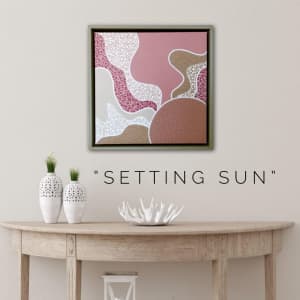 Artwork – “SETTING SUN “ – Hand Painted by Artist Nikki Silk – READ AD