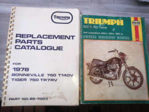 Triumph 650/750cc Owners Manual and Parts Catalogue