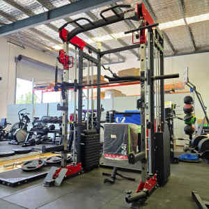 140kg Weight Stack 6-IN-1 POWER RACK WITH SMITH & CABLE MACHINE