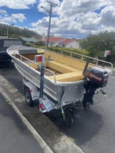 Registered 4.5m boat and trailer 