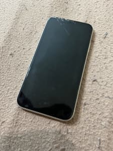iPhone 11, white, a little bit damaged