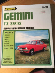Gemini TX Series March, 1975 - June 1976 Workshop Manual
