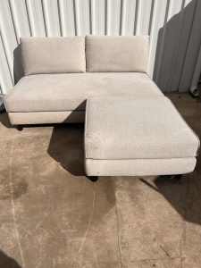 King Living two seat sofa with ottoman and storage $150