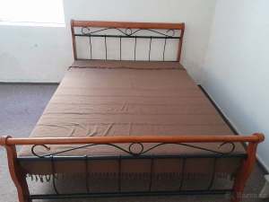 Queen bed with pillow top mattress delivery available