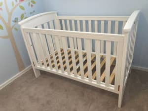 FREE Boori Classic Cot / Toddler Bed - White