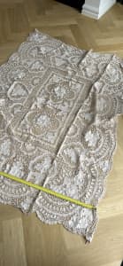 Antique table cloth - natural fibre