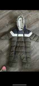 Baby toddler snowsuit hooded size 1
