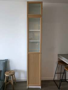Tall Display Case / Cupboard - IKEA Billy / Oxberg