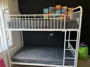 Single bed bunks and mattresses