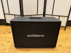 Soldano 2x12 Straight Cab - Black Tolex / Black Grille