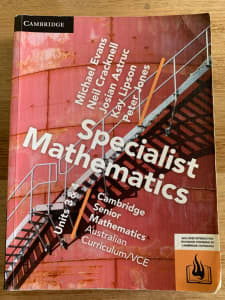 Cambridge Specialist Mathematics units 3 & 4