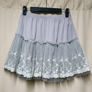 Grey Lace skirt Size S/M