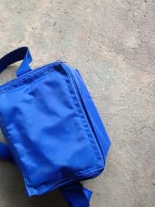 Blue carry small esky bag with shoulder strap