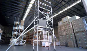 6m Reach new aluminium mobile scaffolding tower Melbourne