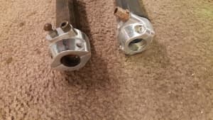 Vintage motorcycle throttle drum and housing x2