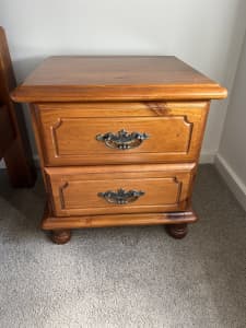 2 x Wooden 2 Draw Bedside Tables