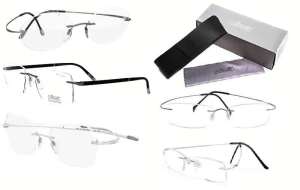 Genuine Silhouette Eyeglasses Rimless Titanium or Plastic Frames, TMA