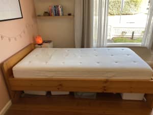 Single Bed Frame and Mattress
