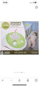 Portable soundspa helps baby sleep