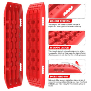 X-BULL Recovery tracks 10T Sand Mud Snow RED Offroad 4WD 4x4 2pc ...