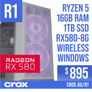 New Gaming PC Ryzen 5 / 16G / 1TB SSD / RX580 8G / WiFi / Windows