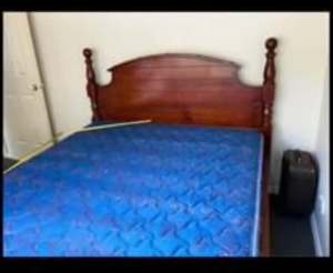 Queen size timber bed and matress included