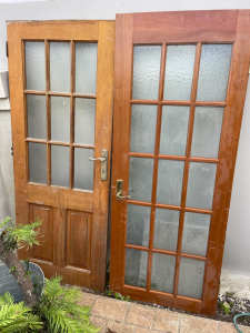 2 x Solid Wood External Doors