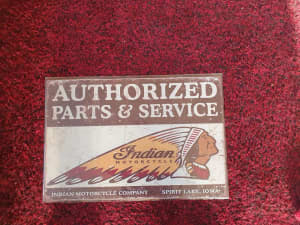 INDIAN MOTORCYCLE TIN SIGN.....EXTRA LARGE 60CM X 40CM
