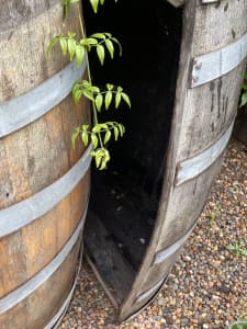 Half wine barrels