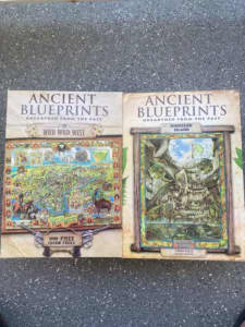 Two 1000 piece historical jigsaws (Ancient Blueprints)