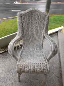 White Seagrass Chair