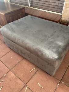 Large Ottoman with Storage- Grey