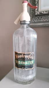 Vintage Woodroofes Sodawater bottle