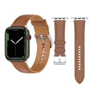 Leather Soft Band Replacement Strap For Apple Watch Brown