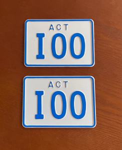 IOO ACT Car Number Plates Custom Unique Heritage