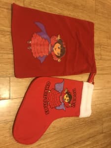 Dora santa sack and stocking