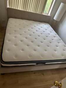 King size bed and mattress as new