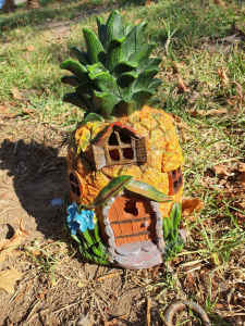 Pineapple fairy house 