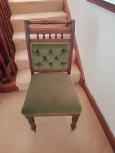 Antique high back chair