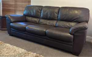 Big 3 Seater Leather Couch
