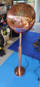 Designer floor lamp, Rose Gold, 160 cm tall, perfect working condition