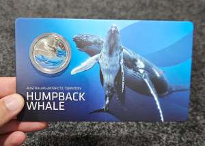 Australian Antarctic Territory Series 50 Cent Coin - Humpback Whale
