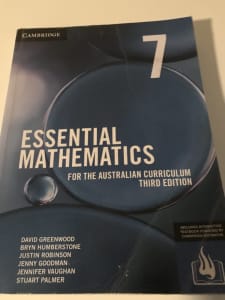 Year 7 text book: Cambridge Essential Mathematics 7