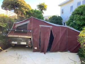 Cavalier off road camper trailer with extra large tent
