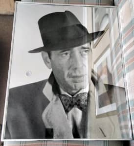 Vintage Humphrey Bogart silver print mirror 