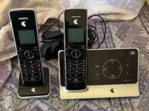 Telstra Slim Touch Cordless Landline Phone - Set of 2