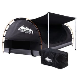 Weisshorn Double Swag Camping Swags Canvas Free Standing Dome Tent