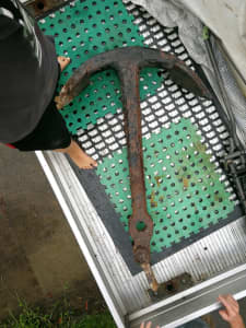 Antique Heavy Cast Iron Anchor 1. 29 m Long